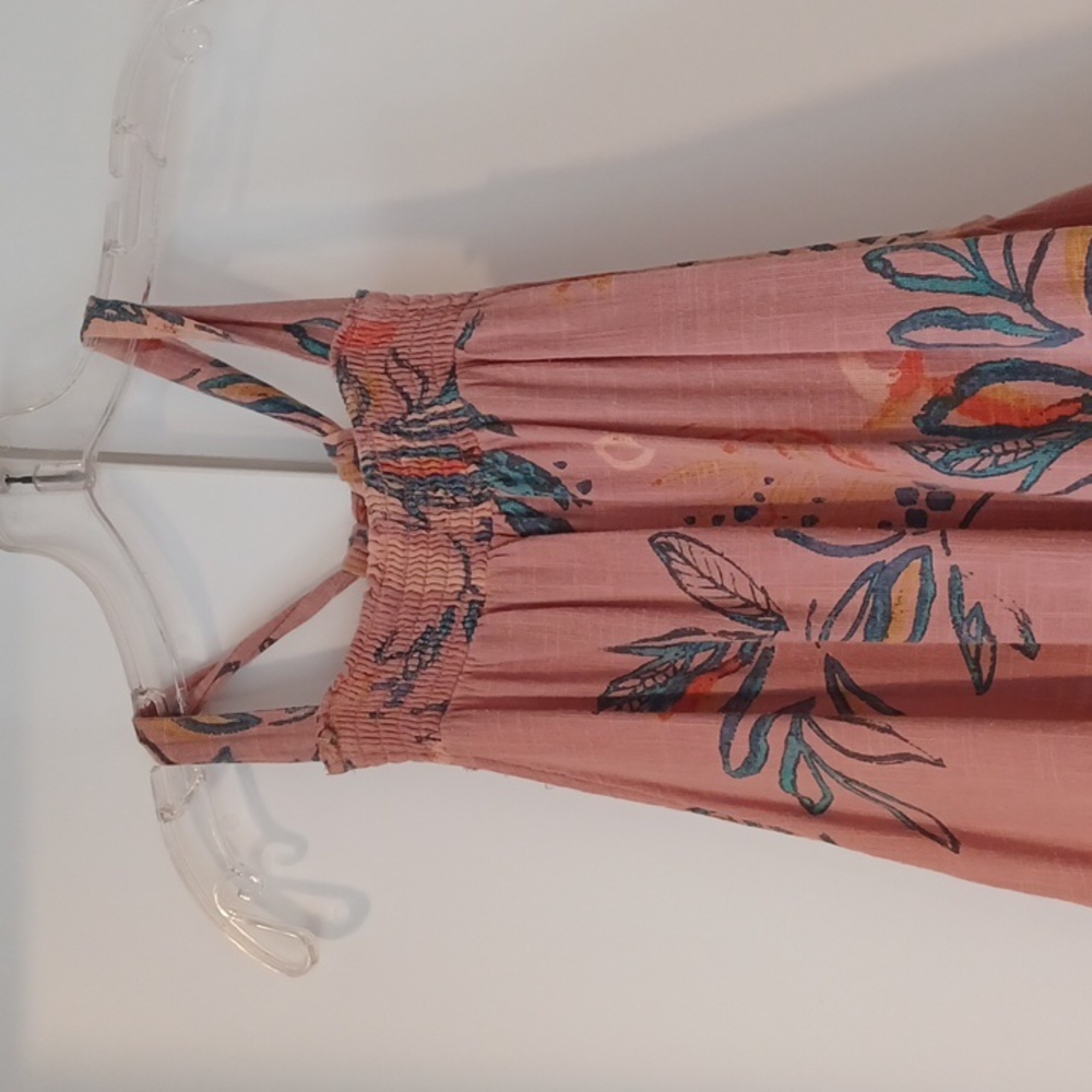 FREE People  Anita printed 100% cotton tiered maxi dress